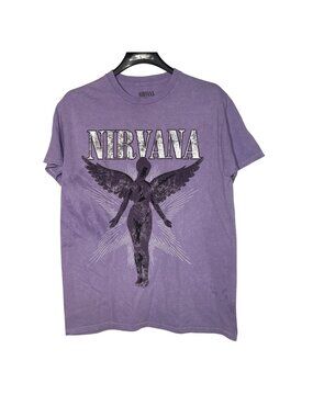 Nirvana In Utero Graphic T-Shirt Purple Sz MED Cotton